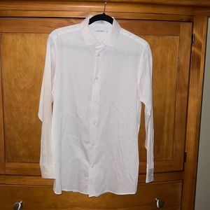 Young men’s, Calvin Klein, classy, white dress shirt! Size 20.